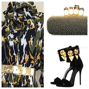 "Ashley Stewart" Camo Drapey Cowl Neck Bodycon Dress